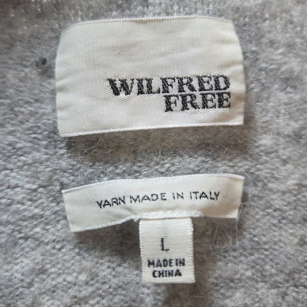 Wilfred Longline Open-Front Cardigan Heather Grey Size Large - Picture 10 of 10